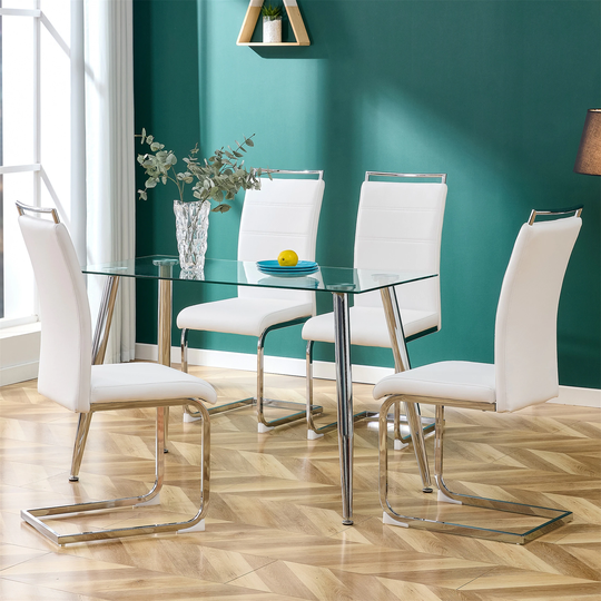 Modern Dining Chairs High Back Upholstered Chair (Set of 4)