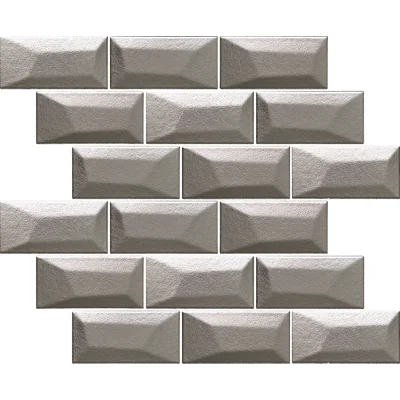Geo Aluminum 12" x 15" Porcelain Mosaic Tile