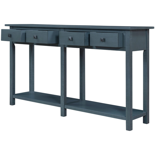 Entryway Table Console Table with Drawer and Bottom Shelf