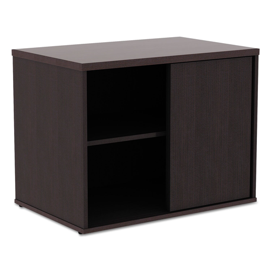 Alera Open Office Low Storage Cab Cred, 29 1/2 x 19 1/8 x 22 7/8, Espresso - 29 1/2" x 19 1/8" x 22 7/8"