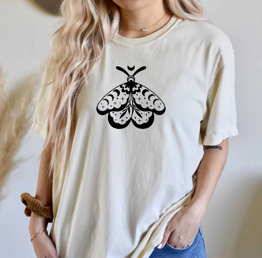 Comfort Colors Celestial Animals Shirt, Butterfly Top, T-Shirt, Comfy Oversized Boho