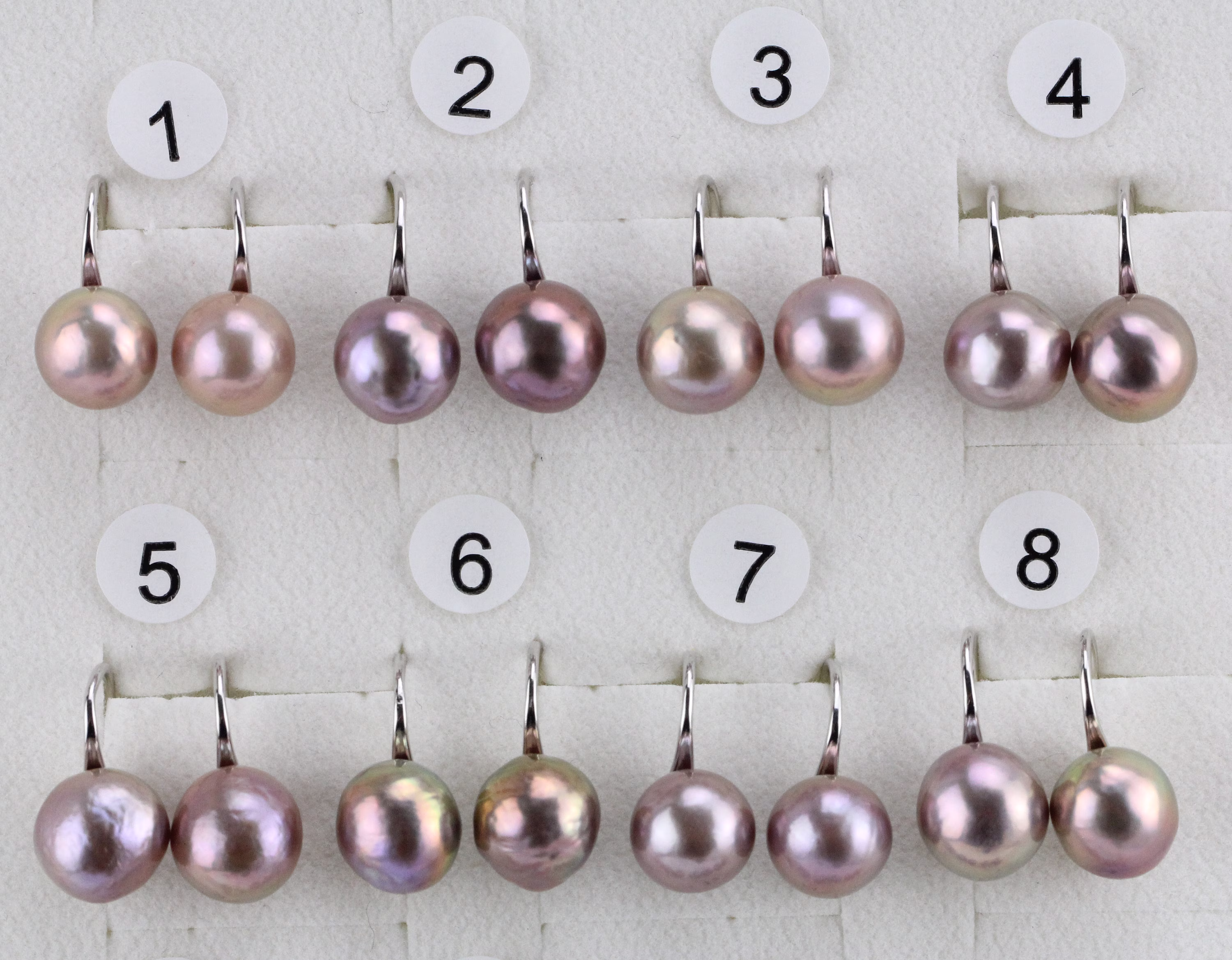 10-11mm Wide Natural Rainbow Color Near Round Barque Pearl Earrings, Freshwater Earring Stud, Skin With Imperfection