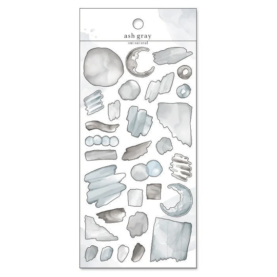 Mind Wave Watercolor Sticker - Ash Gray