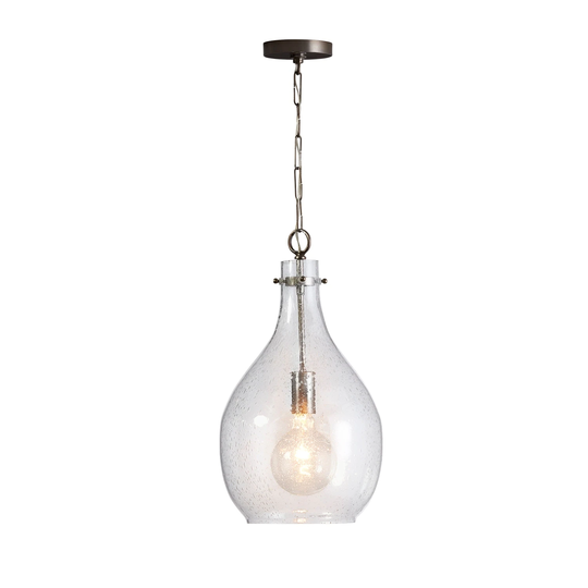 1-light Polished Pewter Pendant