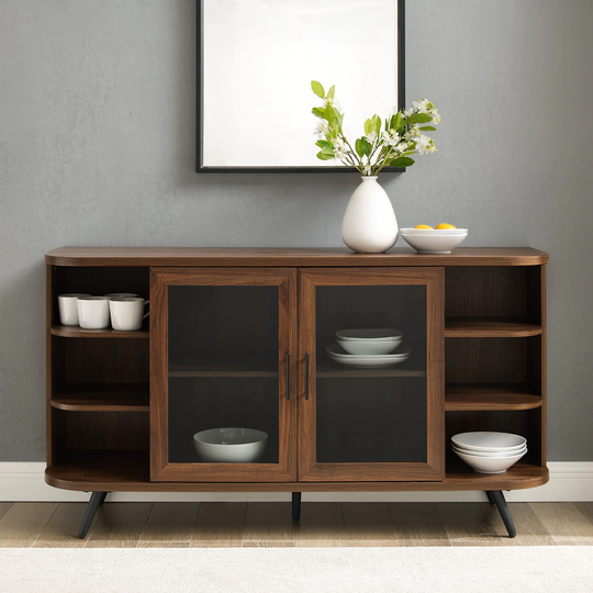 Middlebrook Curved Edge Glass Door Sideboard