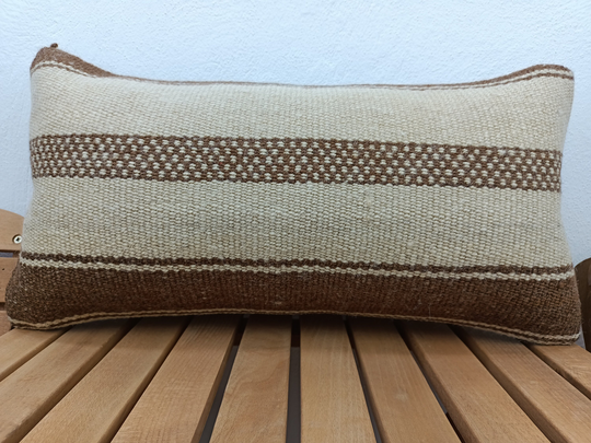 Vintage Kilim Pillow, Sofa Wicker Farmhouse Porch Decor Antique Chair 10-20Vt14
