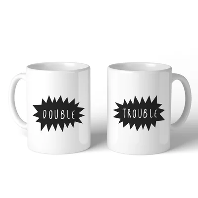 Hendrick Double Trouble BFF 2 Piece Coffee Mug Set