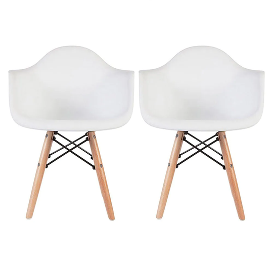 2xhome Set of 2 Kids Toddler Chair Armchair Eiffel Light Wood Dowel For Dining Kitchen Activity Preschool Bedroom Bonus Room
