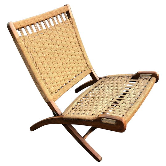 Hans Wegner Style Folding Rope Chair