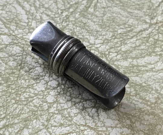 Pat. July 20 1886 Rare Early Eagle Pencil Clasp Eraser Metal Holder