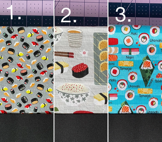 Sushi - Sashimi Nigiri Japanese Food Chalk Bag, Rock Climbing Drawstring Trinket Bag