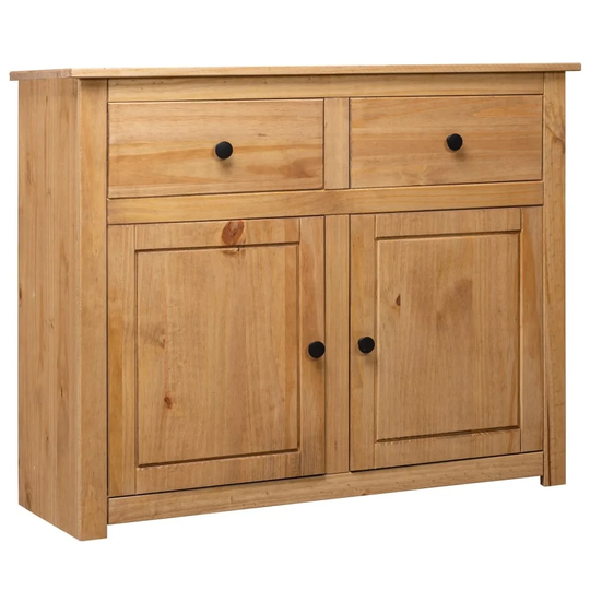 vidaXL Sideboard 36.6"x15.7"x31.5" Solid Pinewood Panama Range