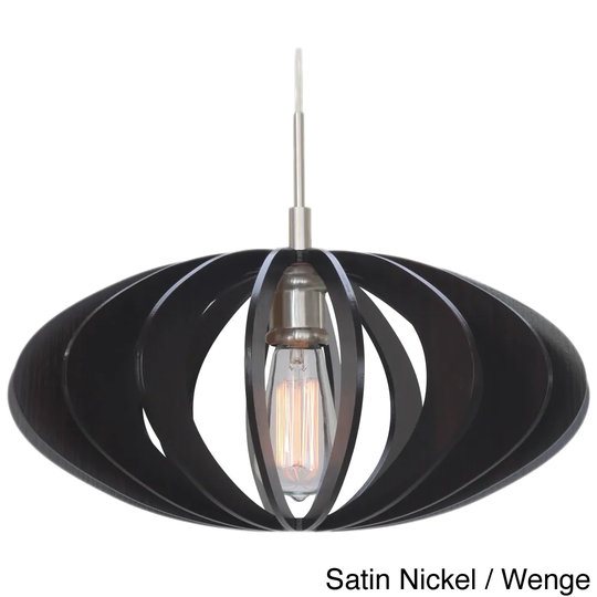 Canopy 1-light Aqua Tech Wood Slat Mini Pendant