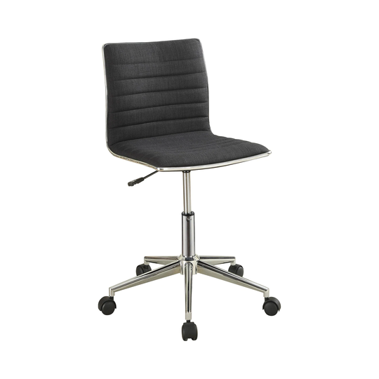 Adjustable Height Fabric Office Chair in Black