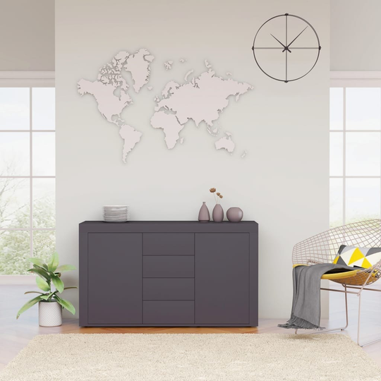 Sideboard Gray 47.2"x14.2"x27.2" Chipboard