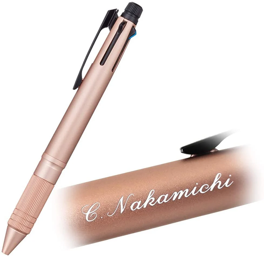 Mitsubishi Uni Jetstream 4&1 Metal 4 Color 0.5mm Ballpoint Multi Pen + Pencil - Pink Gold Barrel