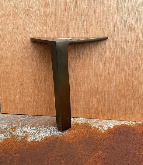Set Of 4 Antique Brass Straight Square Metal Legs/Corner Leg For Sofa Chair End Table