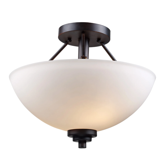 Trans Globe Mod Pod 2 Light Semi flush mount in Rubbed Oil Bronze