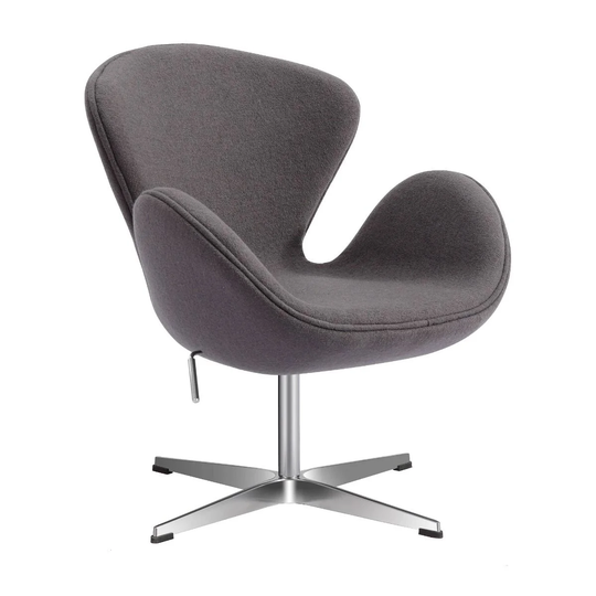 MOS Mid-Century Modern Wool Swivel Adjustable Accent Lounge Chair