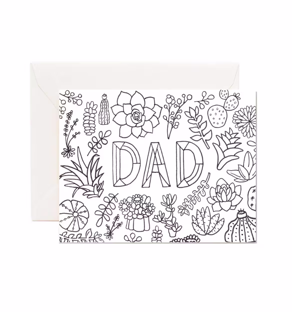 Father's Day Coloring Card // Dad Card, Father Birthday Gift For Dad, Happy Day