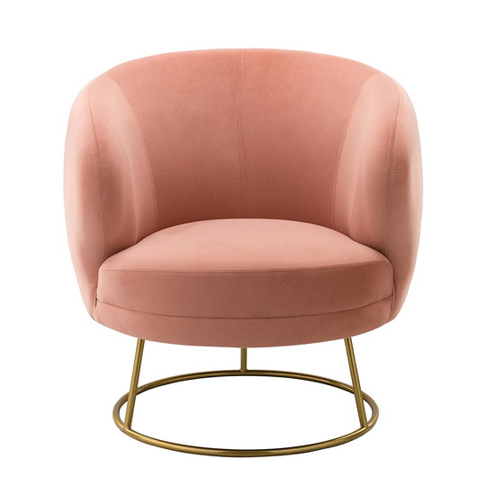 Elegant Velvet Barrel Chair Lounge Chairs Modern Living Room Arm Chair