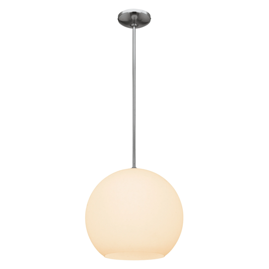Nitrogen 1-light Brushed Steel Large Ball Pendant - Brushed Steel