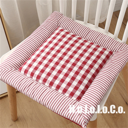 Multi-Colors 1616''soft Plaid Seat Pad With Ties, Thick Chair Cushion, Soft Sofa Cushion, Office Cushion, Floor Cushion, Chair