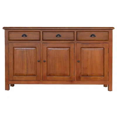 Annouritte 56" Wide 3 Drawer Solid Wood Sideboard