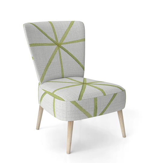 Designart 'Geometric Green Triangle II' Upholstered Mid-Century Accent Chair