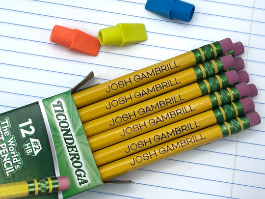 Personalized Pencils, Engraved Back To School, Ticonderoga Name Teacher Gift, Kid #2