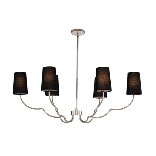 Kalco Sophia 6-Light Kitchen Island Light in Polished Nickel