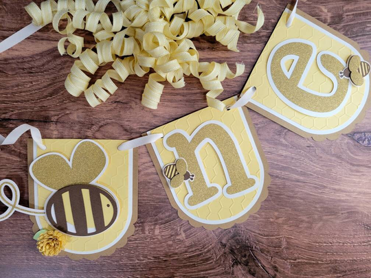 Happy Bee Day, Baby High Chair Banner, Sweet As Can