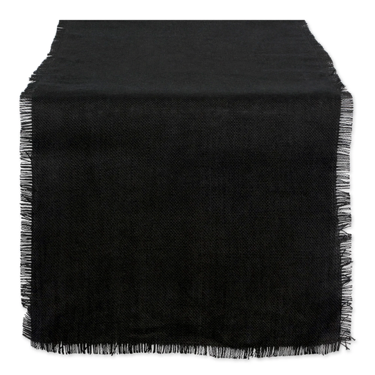 74" Black Solid Rectangular Table Runner