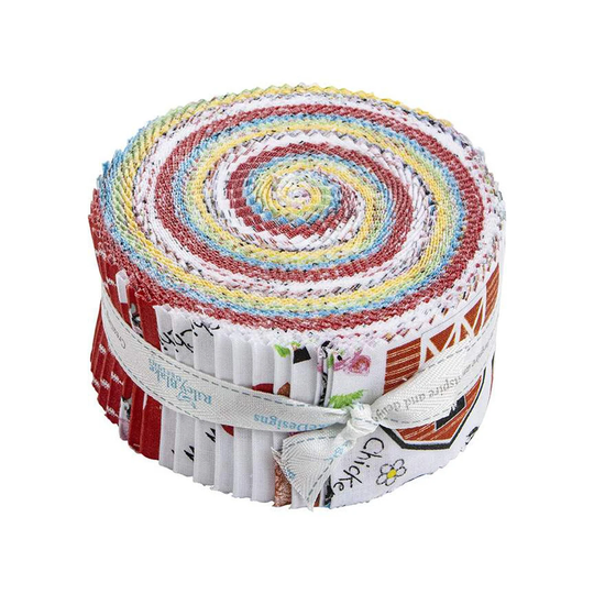 Coloring On The Farm 2 1/2 Inch 40 Pieces For Riley Blake Designs Rp-12230-40