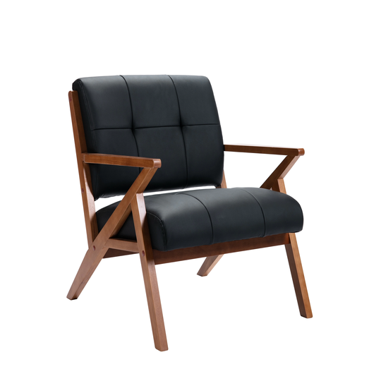 Carson Carrington Hocklehult Tufted PU Leather Accent Slipper Chair