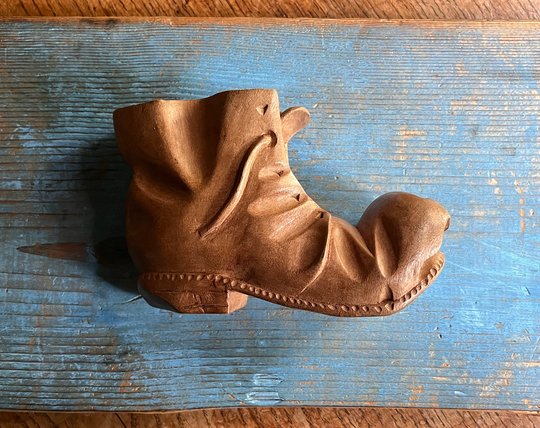 Hand Carved Wooden Shoe - Charming Pencil Cup?