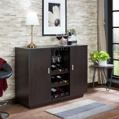 47" Wide Sideboard With 2 Cabinet And Wine Storage