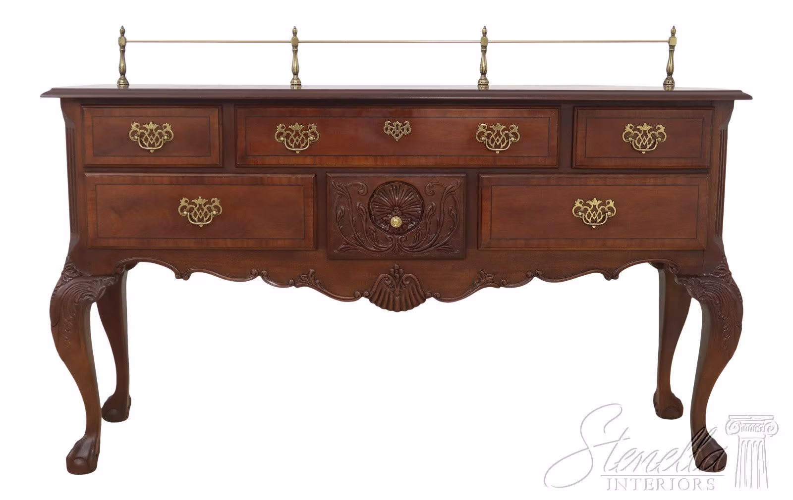 55672Ec Stanley Ball & Claw Mahogany Sideboard W. Gallery
