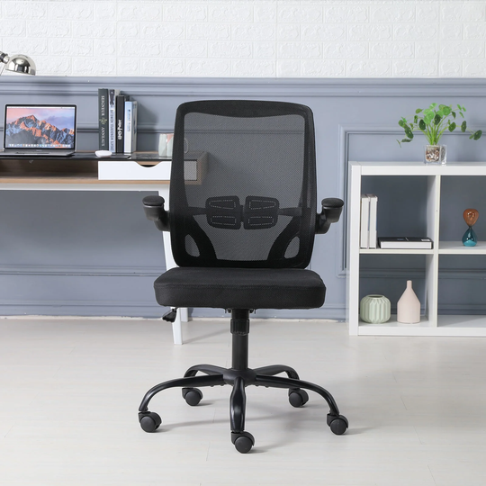 Modern Simple Office Chair, Computer Chair Home, Ergonomic Bow Seat Staff Mesh Chair Conference Chair (Mesh Black)