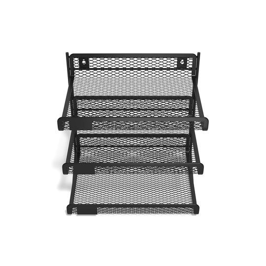 TRU RED 3-Compartment Matte Black Wire Mesh File Organizer - 13.38" x 13.78" x 11.22"