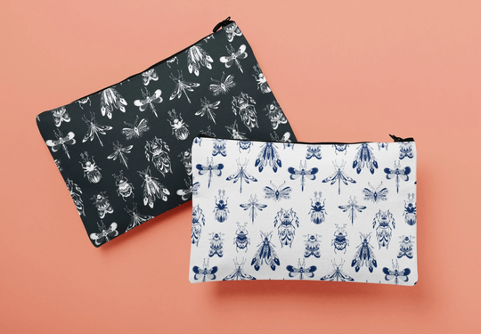 Insect Zipper Pouch, Bugs, Pencil Case, Accessory Wb78/79