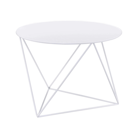 ACME Epidia Round Accent Table in White