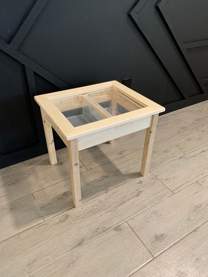 Children's Wooden Sensory & Activity Table - 6Qt. 2 Bin's | Montessori Play