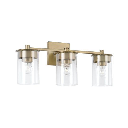 Mason 3-light Bath/ Vanity Fixture w/ Clear Glass