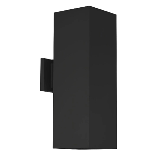 Vivio Lighting Zain 2-Light Large Cube Up/Down Patio Light Black