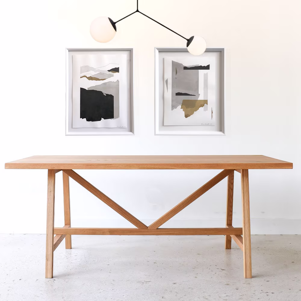 Modern Trestle Dining Table