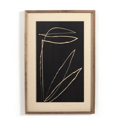 Abstract Botanic Line Drawing by Roseanne - Picture Frame on Canvas