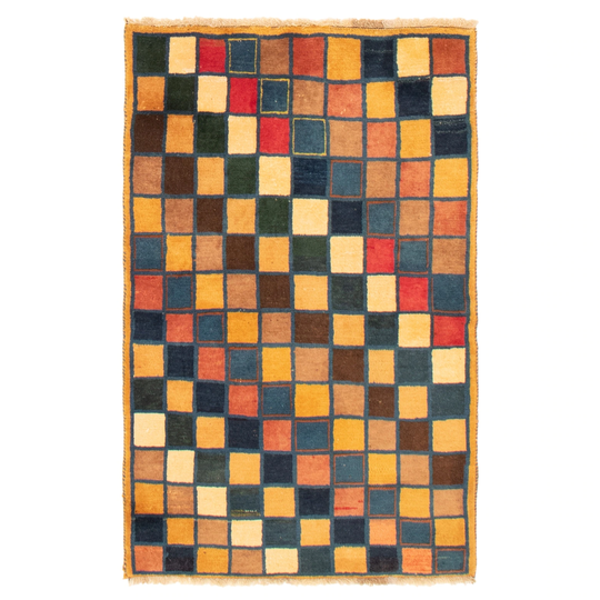 ECARPETGALLERY Hand-knotted Kashkuli Gabbeh Multi Color Wool Rug - 3'1 x 4'10
