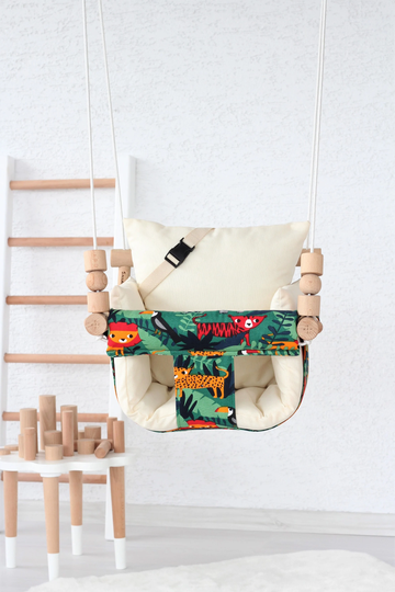Baby Swing, Fast Shipping, Swing Chair, İndoor Wooden Fabric, Inside & Outdoor, Highchair Hammock, Colorful