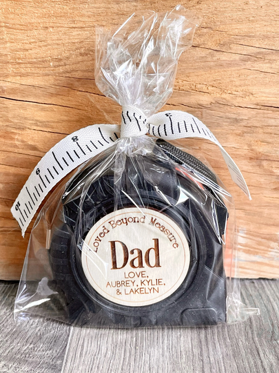 Personalized Tape Measure, Gift For Dad, Grandpa, Fathers Day From Kids, Dad Loved Beyond Measure